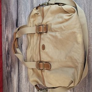 Fossil Tan Canvas Travel - Book - Luggage Large Bag - Texas A & M Aggies Univers
